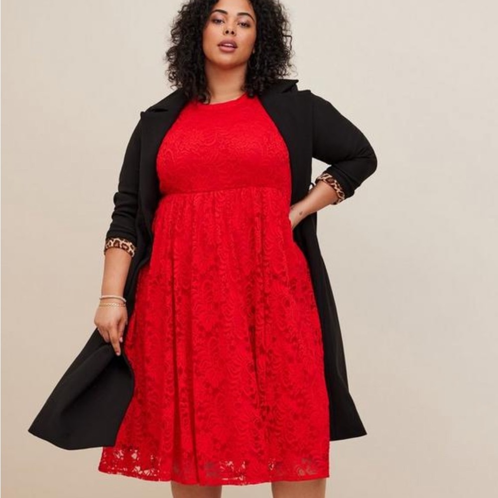 Torrid Midi Lace Fit & Flare dress
